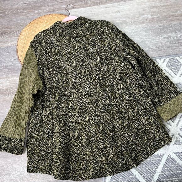 Habitat Olive and Black Patterned Blouse - Picture 7 of 7